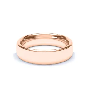 - Oval Profile Wedding Ring 9k Rose Gold