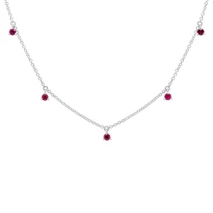 0.36CT 14K W/G RUBY NECKLACE