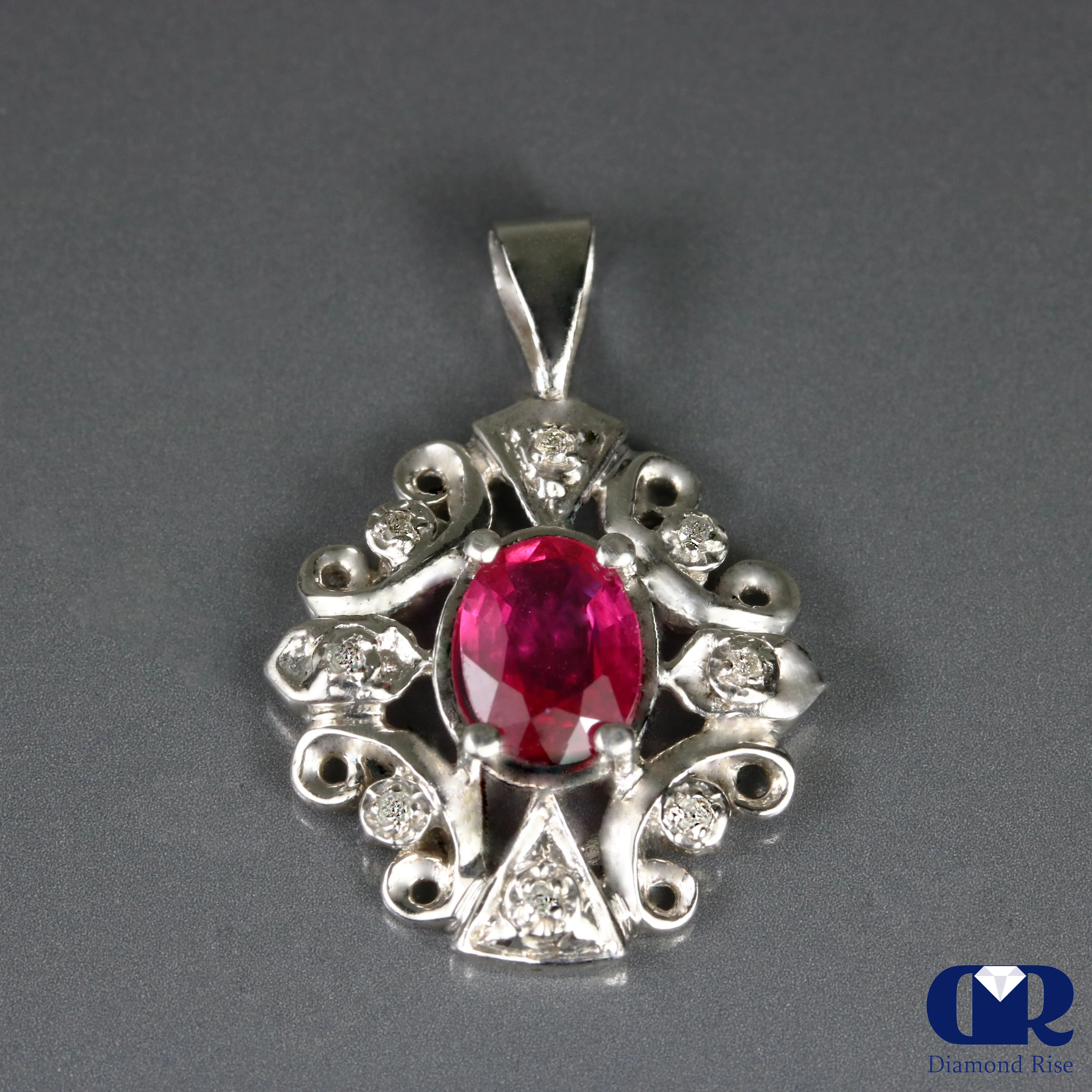 Sure! Here’s a more optimized title for the product: 

14K Gold Ruby and Diamond Pendant Necklace - 1.15 Ct with 16-Inch Chain

This title highlights the key features and includes essential modifiers for better searchability.