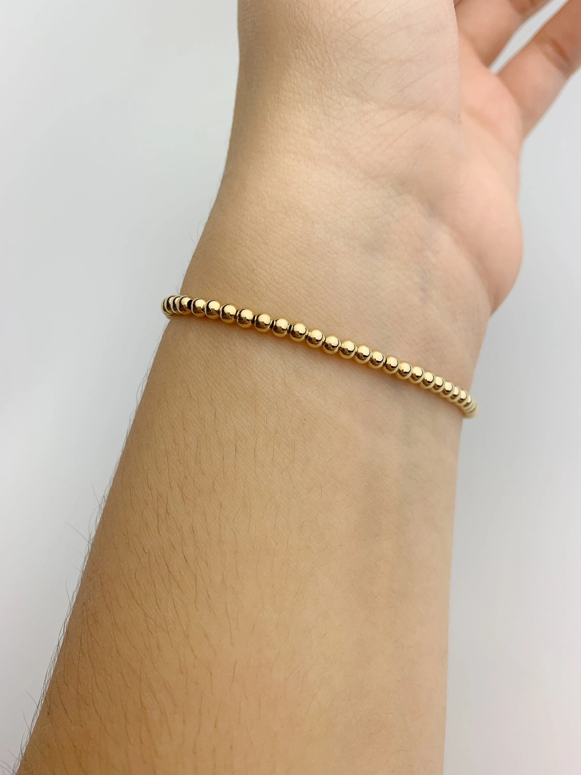 14k Gold Filled Beaded Bracelet