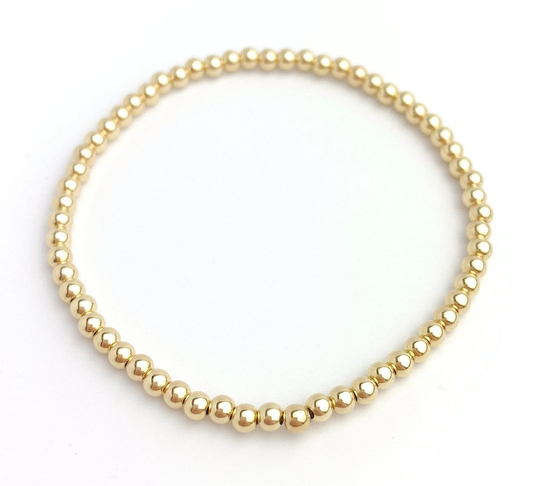 14k Gold Filled Beaded Bracelet