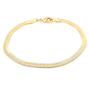 14K-gold-filled herringbone bracelet
