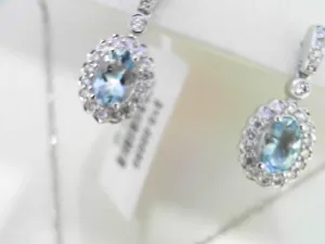 14K WG GEN AQUAMARINE AND DIAM