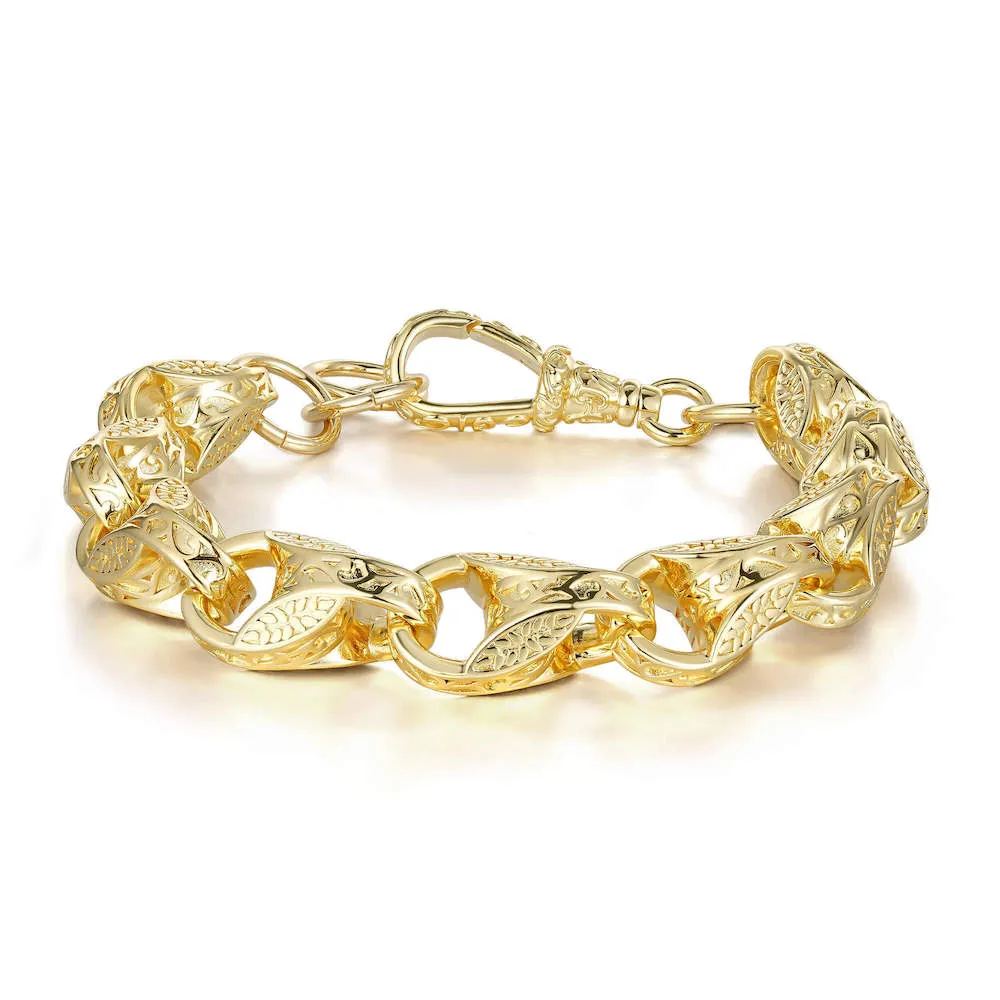 15mm Gold Filled Tulip Bracelet with Albert Clasp 8/8.5 Inch