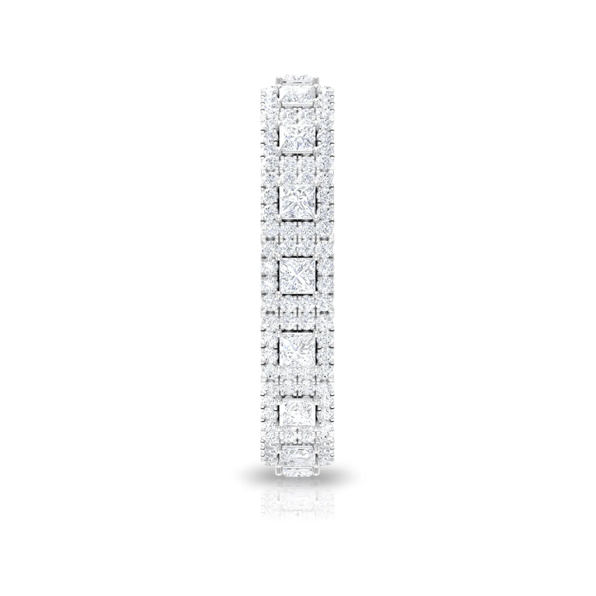 1.75 CT Certified Moissanite Designer Eternity Ring