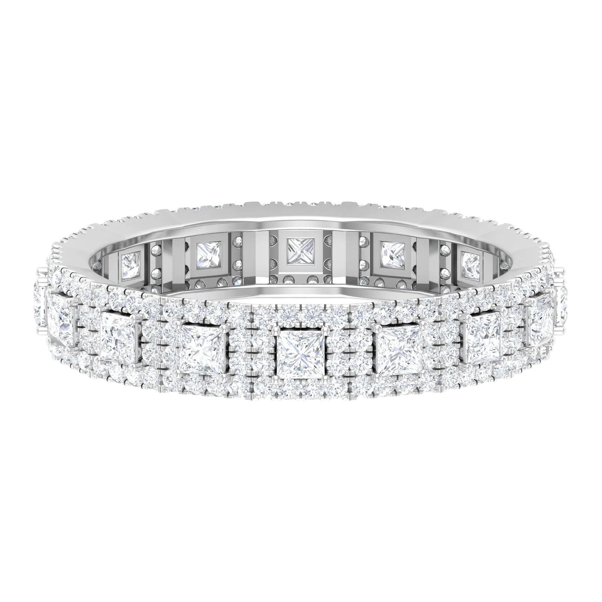 1.75 CT Certified Moissanite Designer Eternity Ring