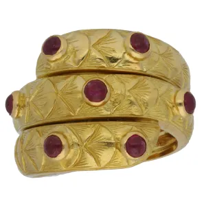 18ct Gold Ruby Dress/Cocktail Ring Size L 1/2