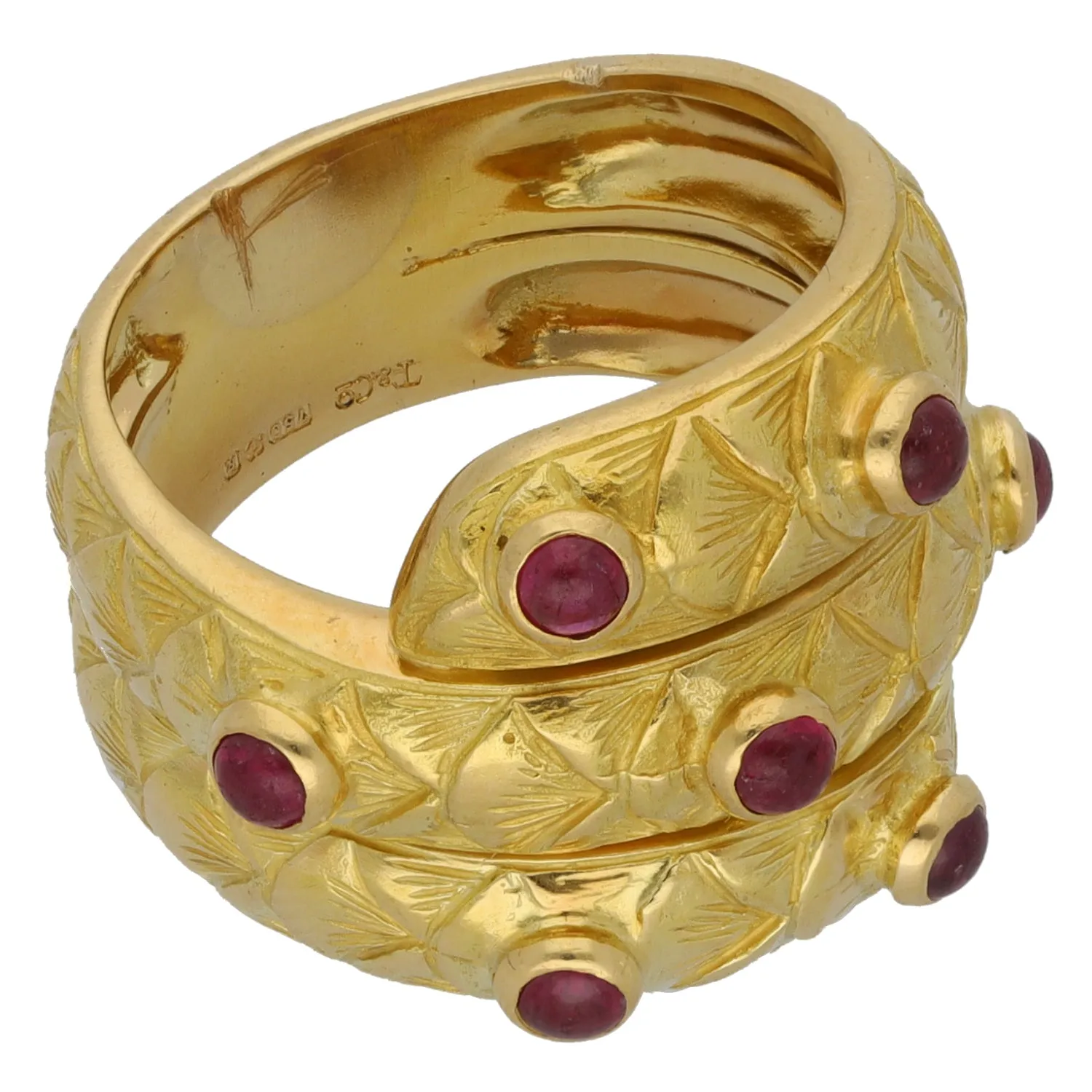 18ct Gold Ruby Dress/Cocktail Ring Size L 1/2