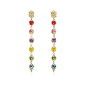 18K Rainbow Drop Earrings