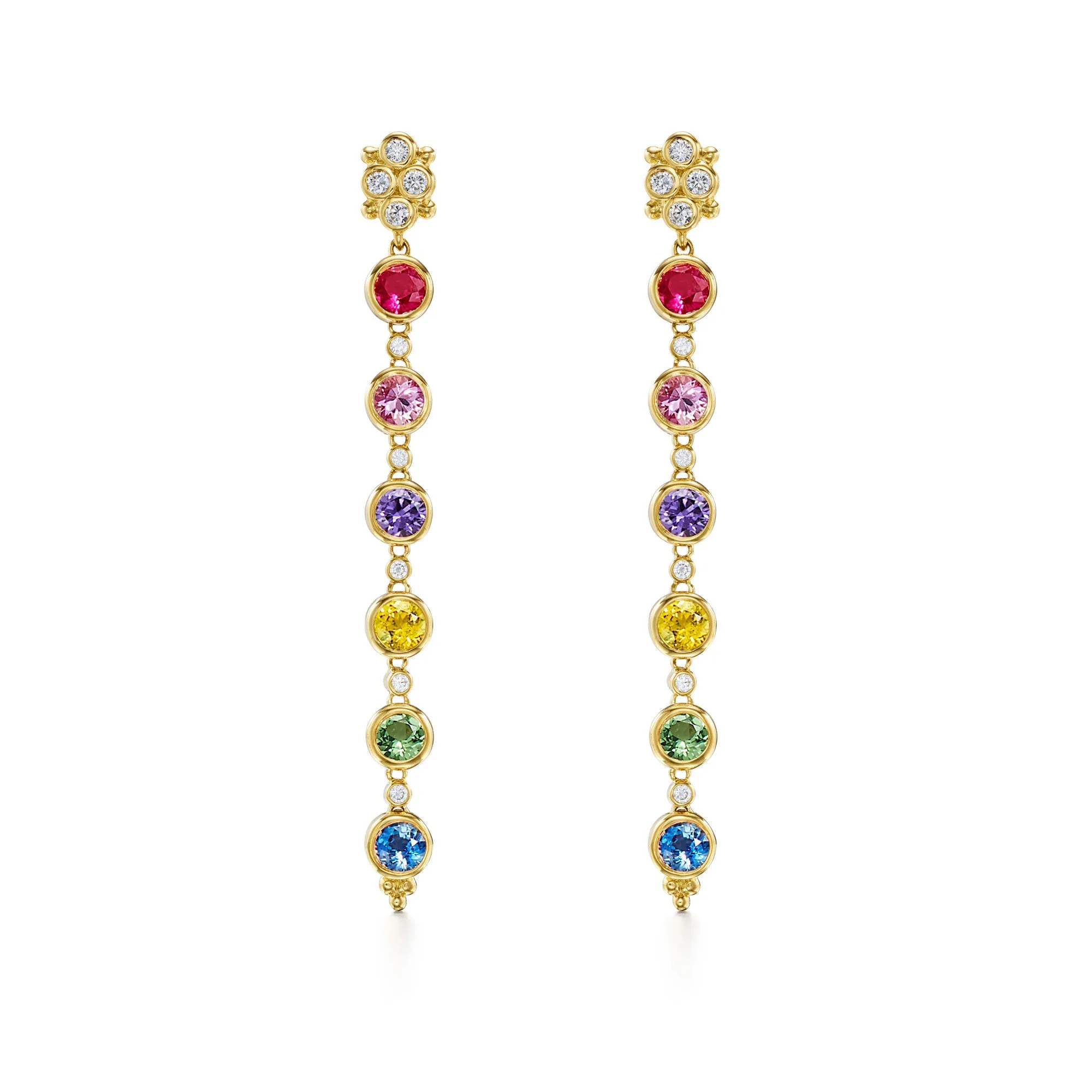 18K Rainbow Drop Earrings