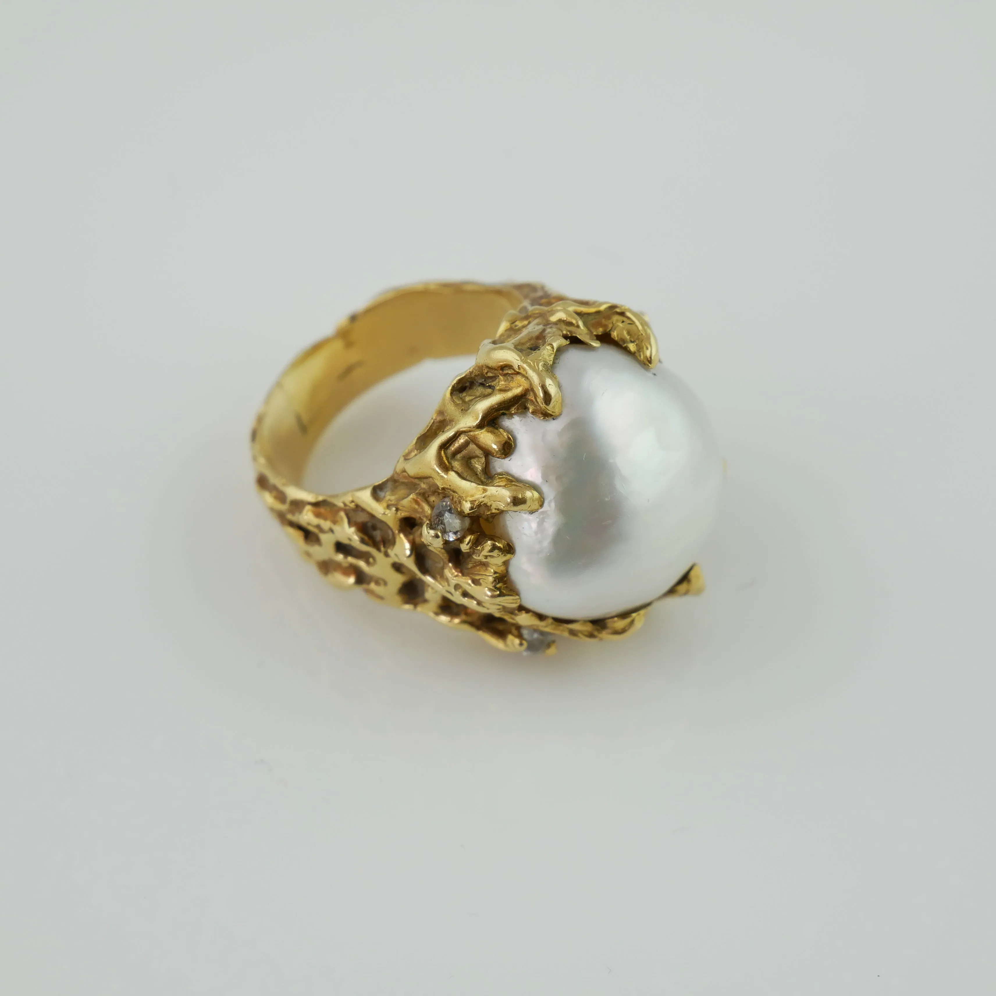 1978 BAROQUE PEARL NATURE ROOT RING