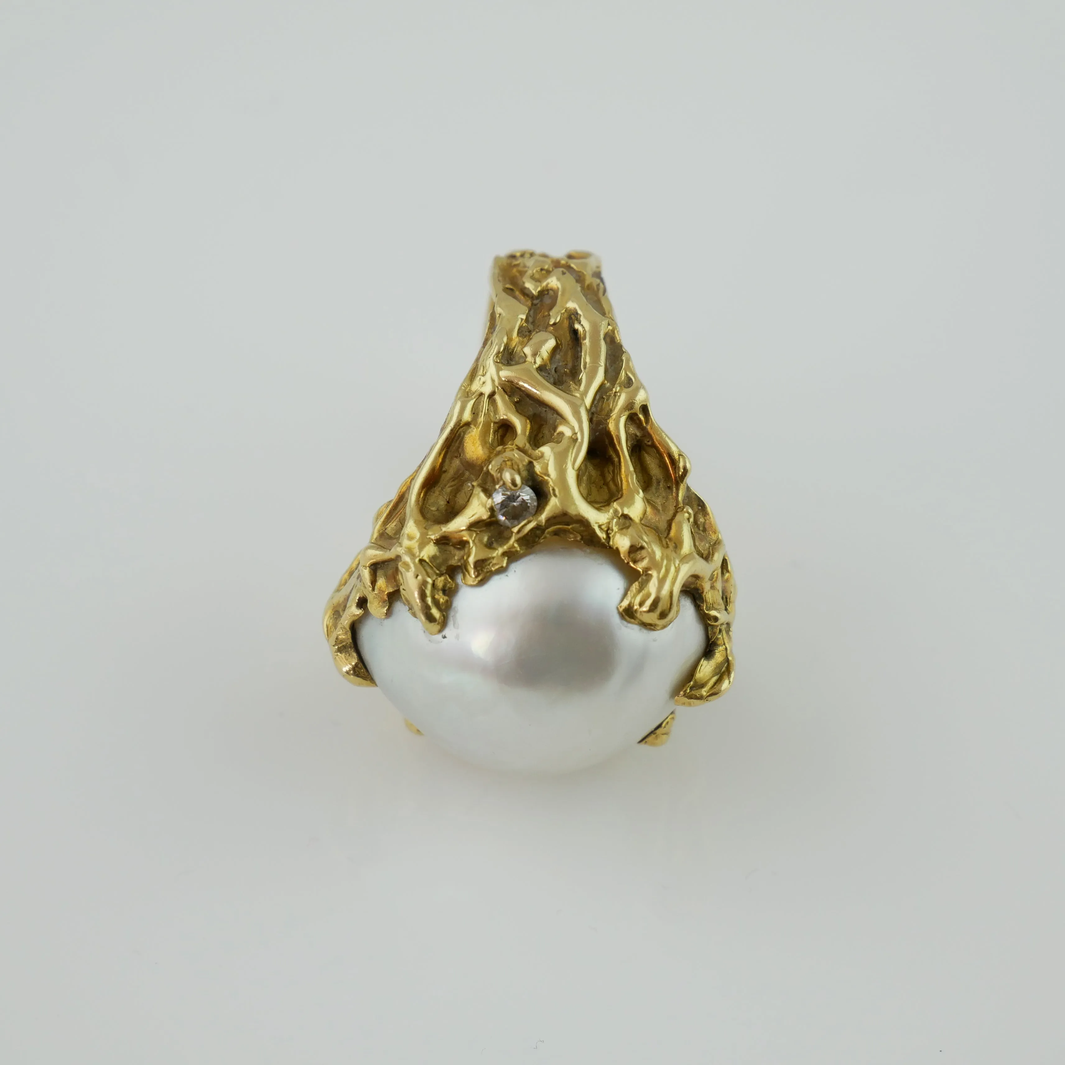 1978 BAROQUE PEARL NATURE ROOT RING