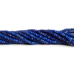 3-4mm Lapis Lazuli Faceted Rondelles 14 inch 135 beads
