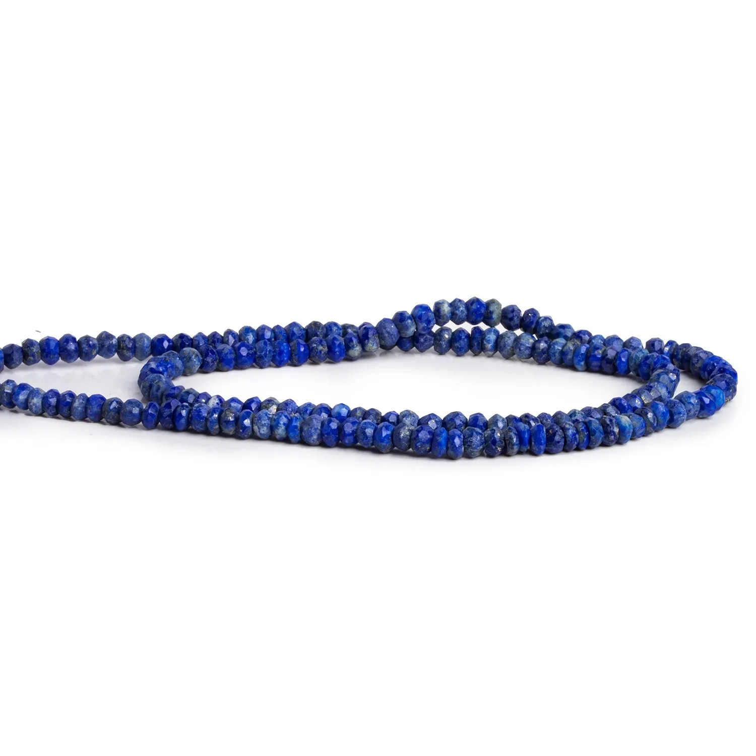 3.5mm Lapis Lazuli Faceted Rondelles 14 inch 140 beads
