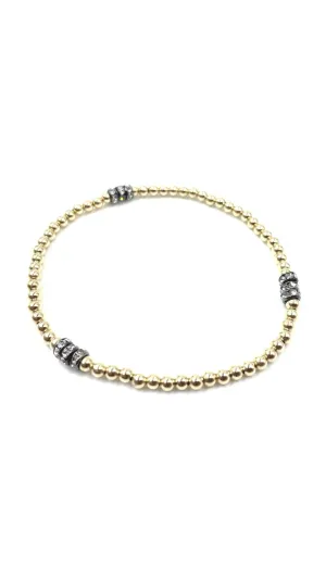 3MM 14K Gold Filled Pave Bracelet
