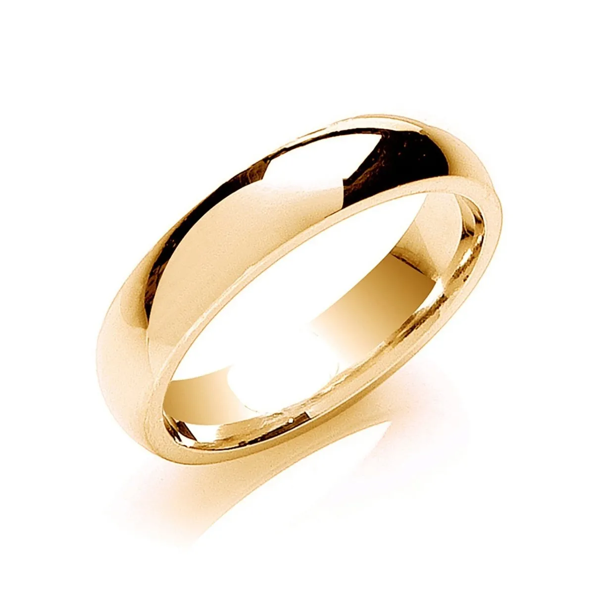 5mm Court Wedding Ring in 9ct Yellow Gold