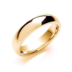 5mm Court Wedding Ring in 9ct Yellow Gold