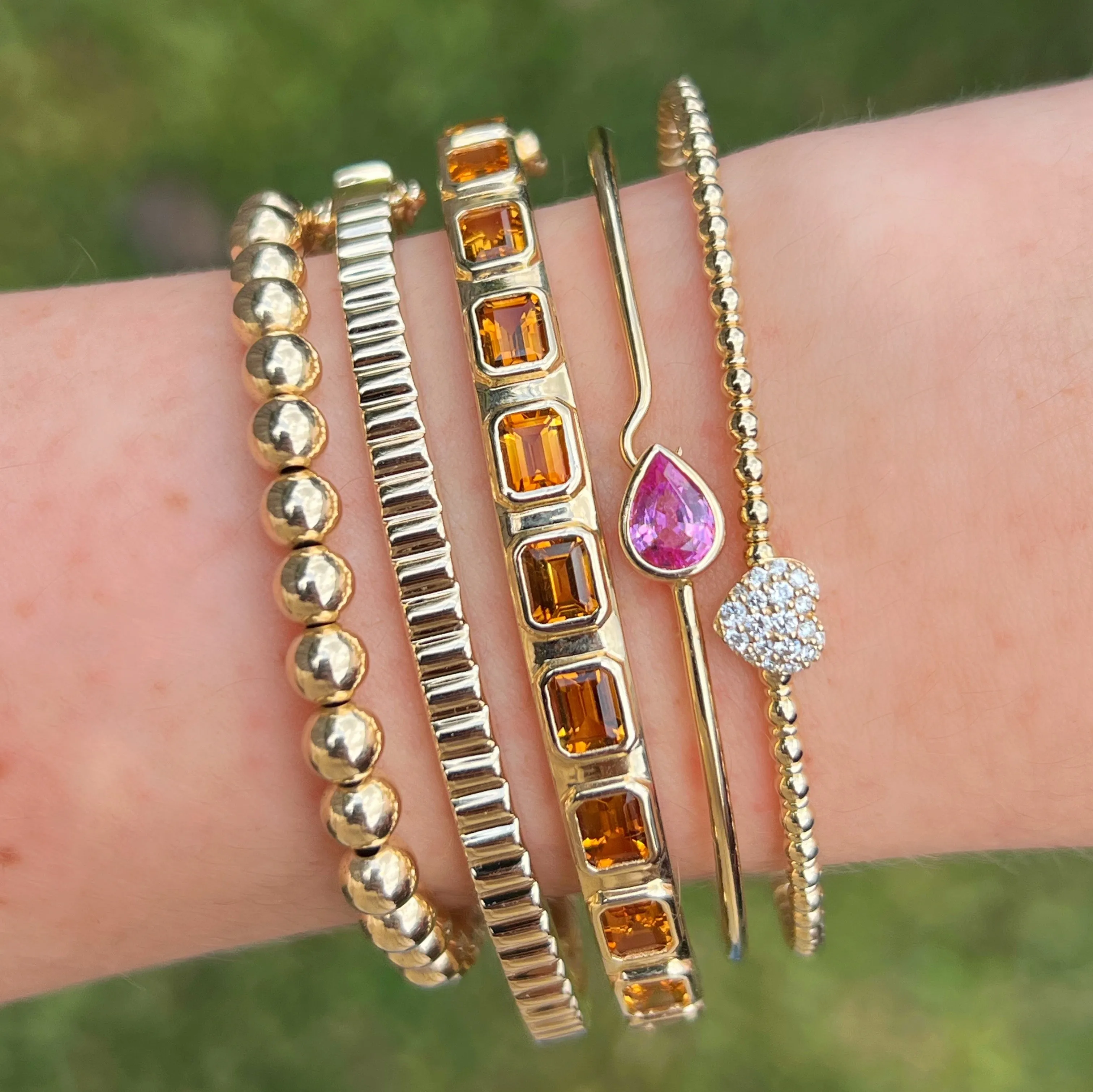 5mm Gold Bead Stretch Bracelet