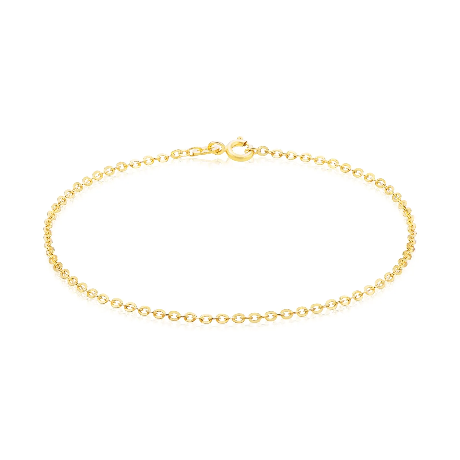 9ct Yellow Gold Silver Filled 19cm Round Belcher 40 Gauge Bracelet