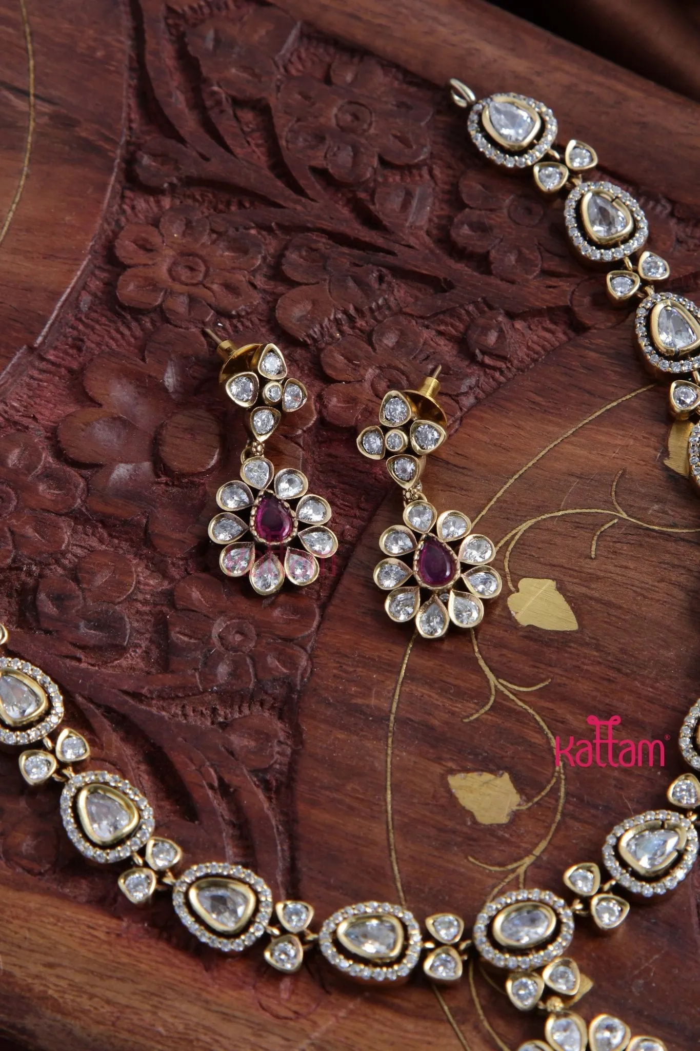 Agnes Victorian Ruby Short Necklace