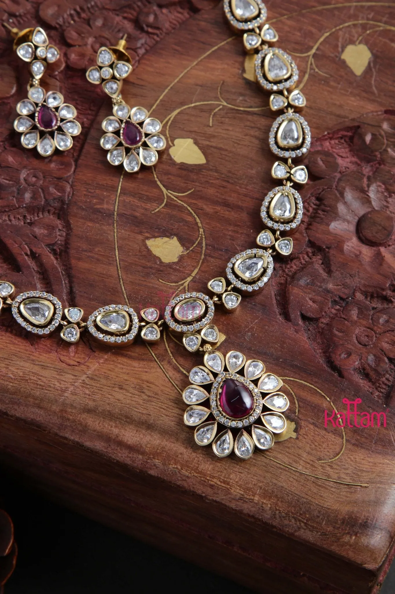 Agnes Victorian Ruby Short Necklace
