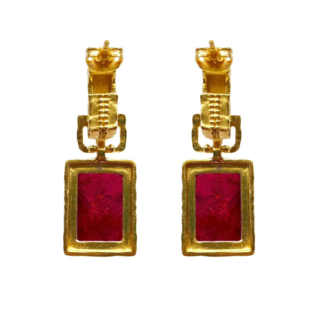 Alexandra Earrings - Ruby Quartz