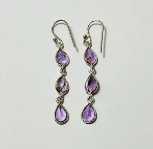 Amethyst Hook Earrings (CH41)
