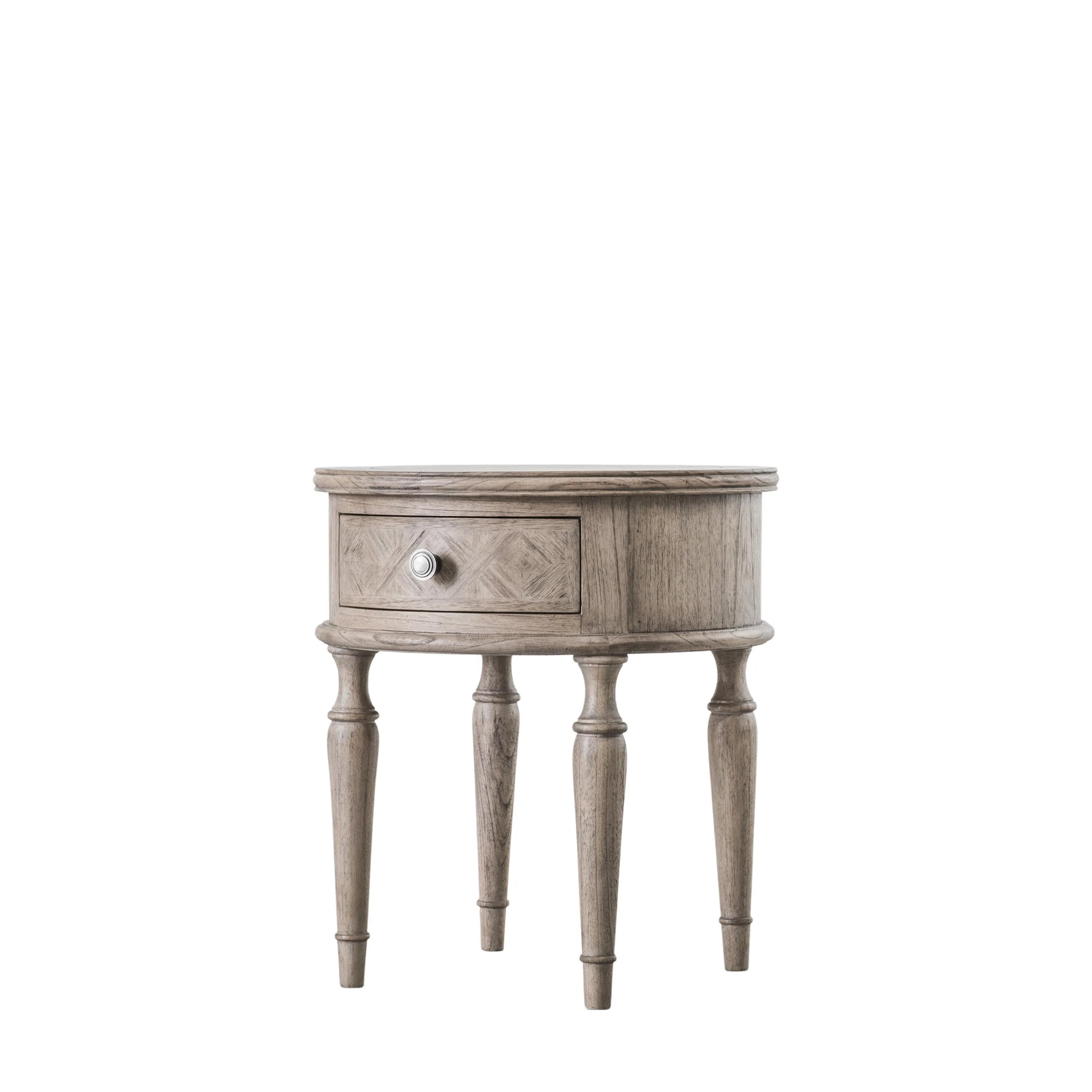Amos Mustique Round 1 Drawer Side Table