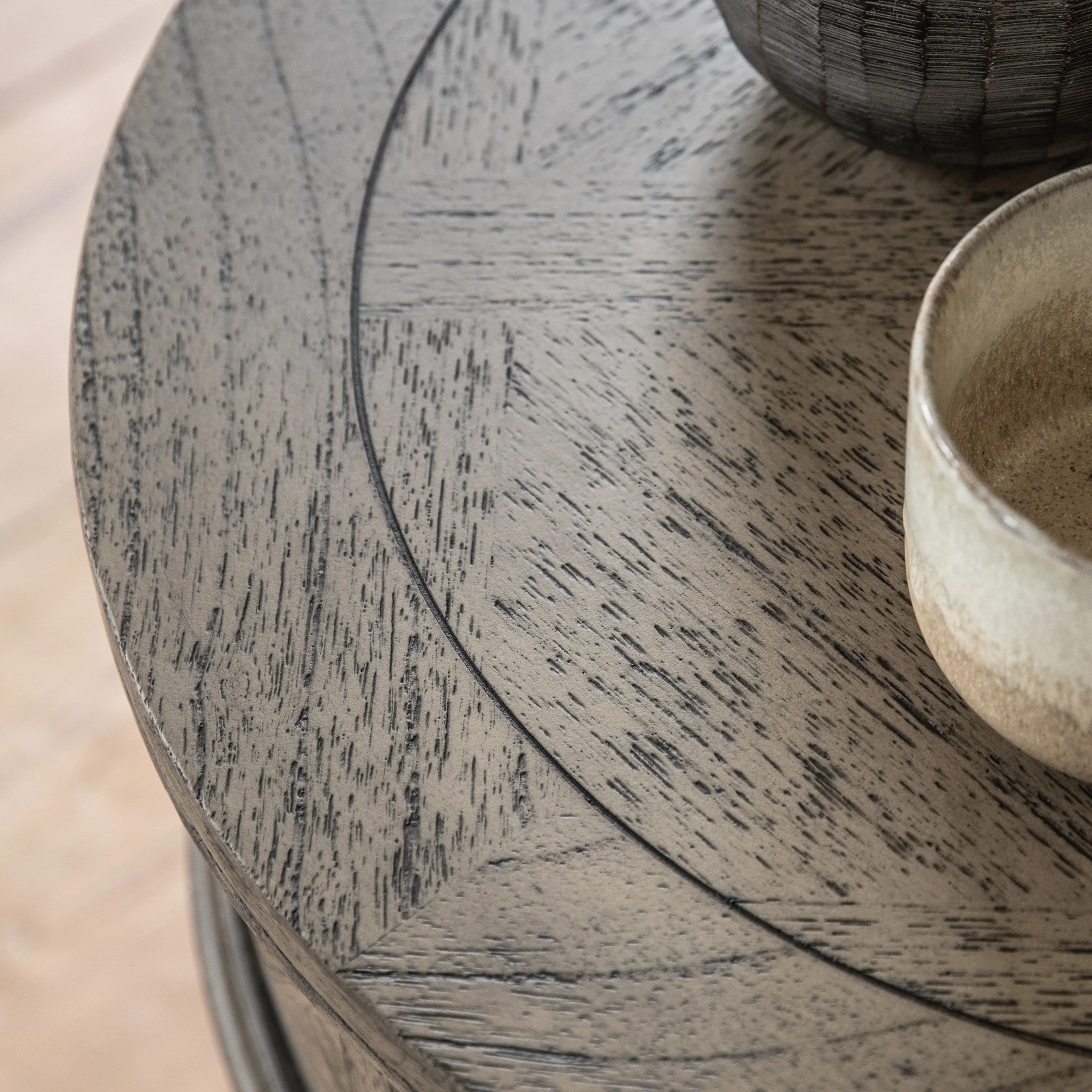 Amos Mustique Round 1 Drawer Side Table