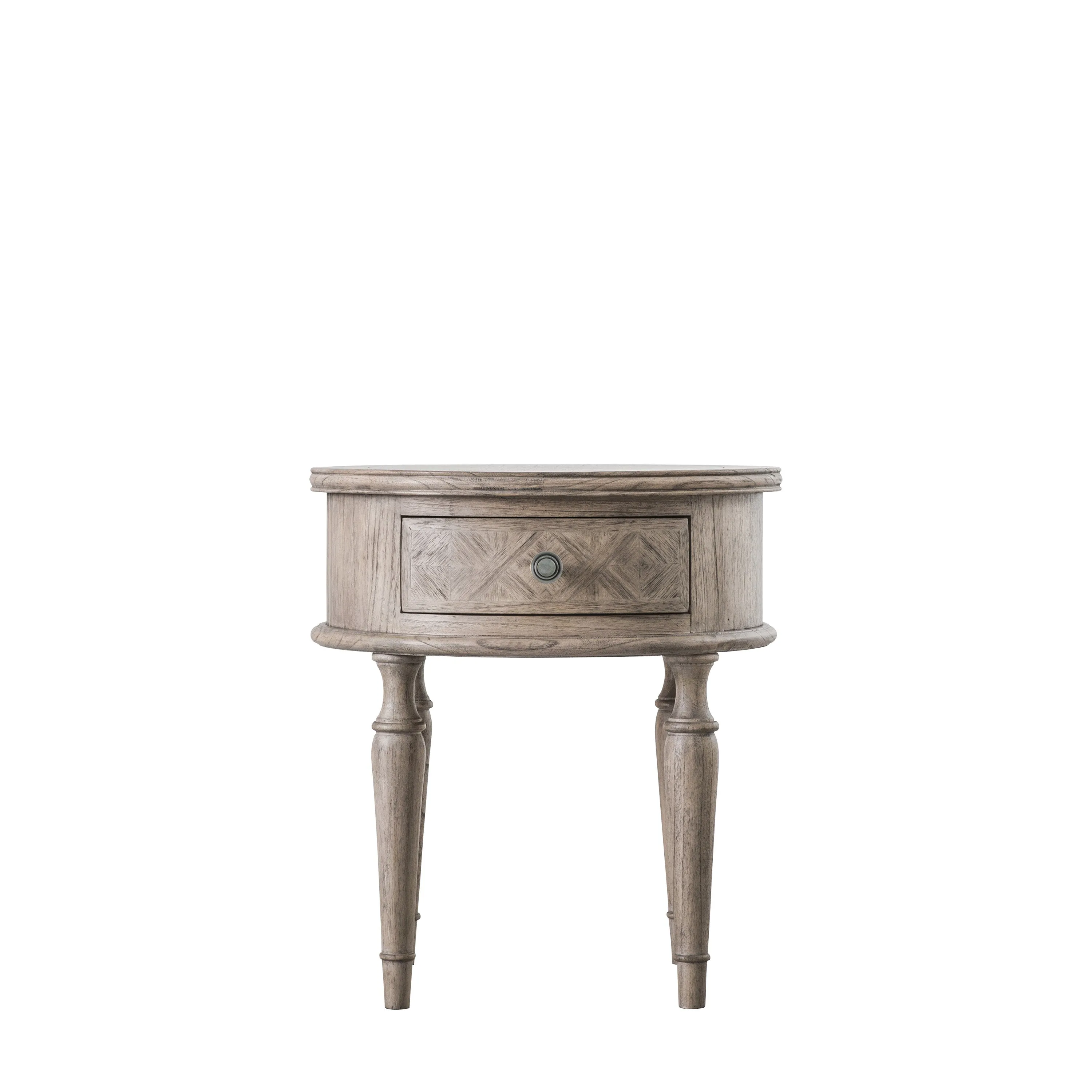 Amos Mustique Round 1 Drawer Side Table