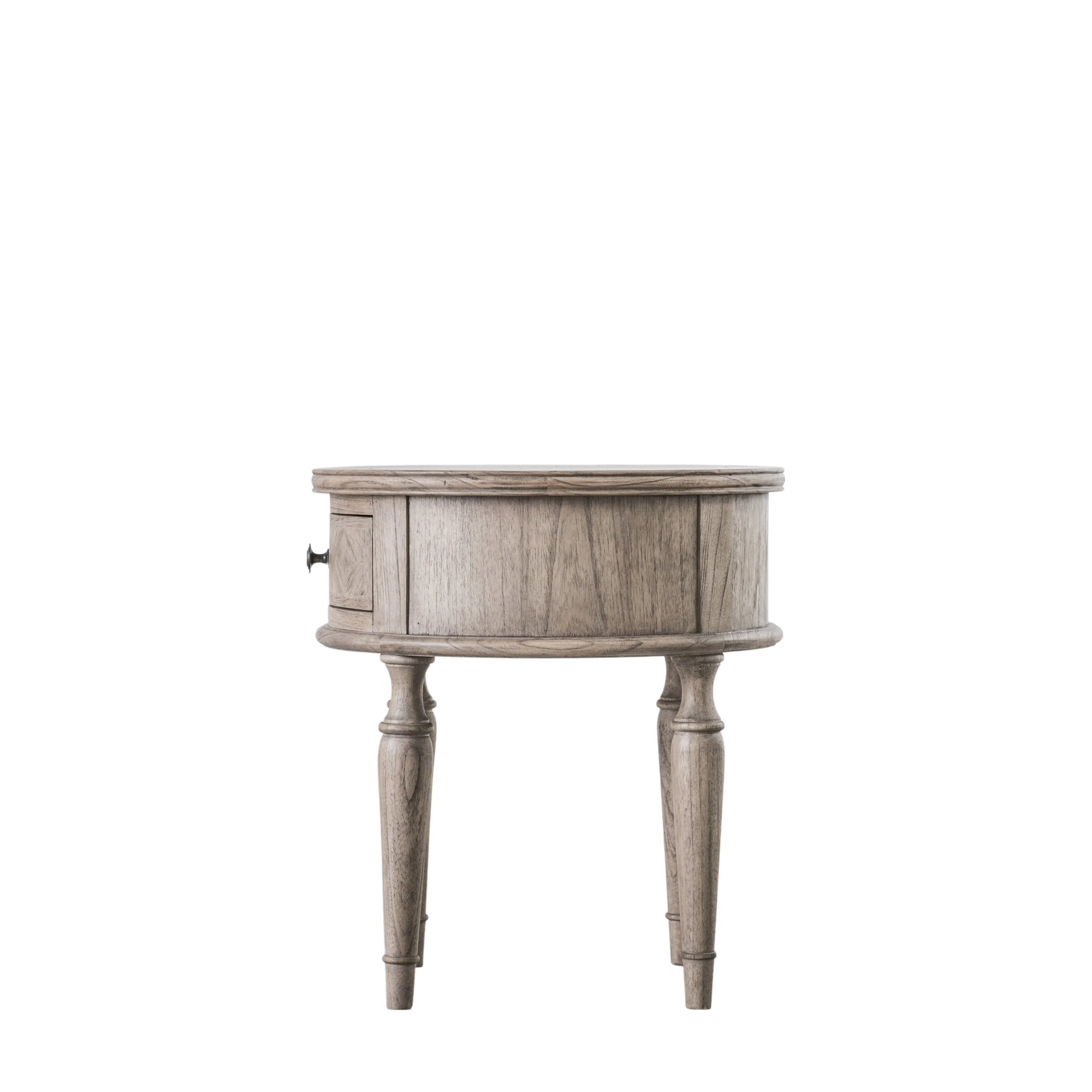 Amos Mustique Round 1 Drawer Side Table