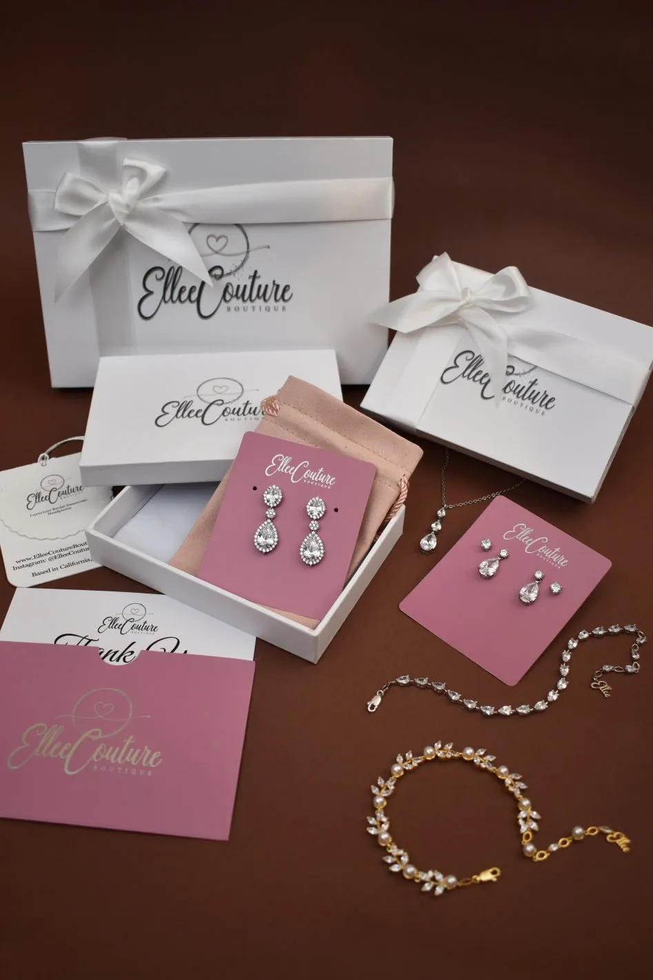 ANGEL LUXE Simulated Diamond and Pearl Earrings