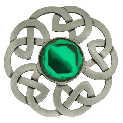 Antique Celtic Interlace Plaid Brooch