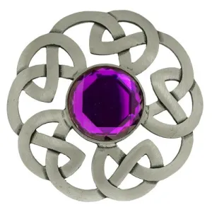 Antique Celtic Interlace Plaid Brooch