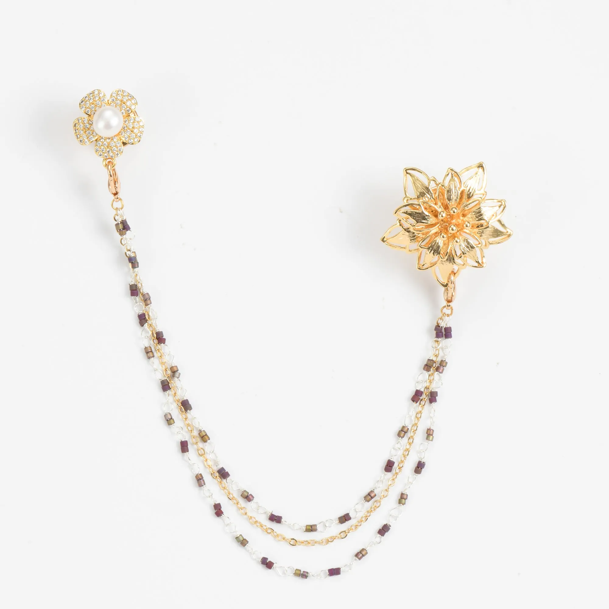 Asymmetrical Flower Brooch