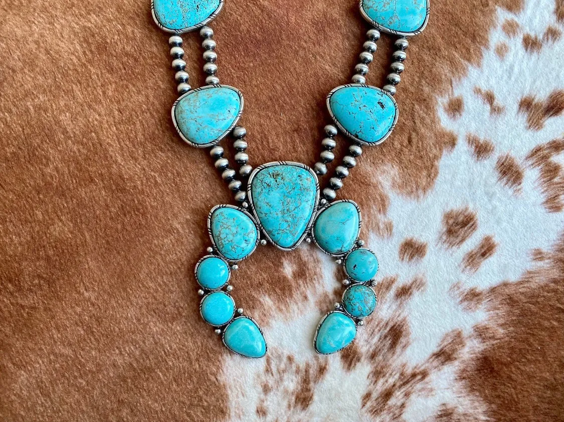 Austin Turquoise Stone Squash Blossom