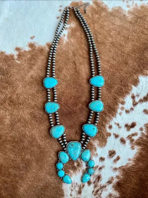 Austin Turquoise Stone Squash Blossom