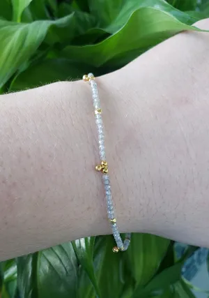 AVF Labradorite & Gold Beaded Bracelet (SI3676 & SI3681)