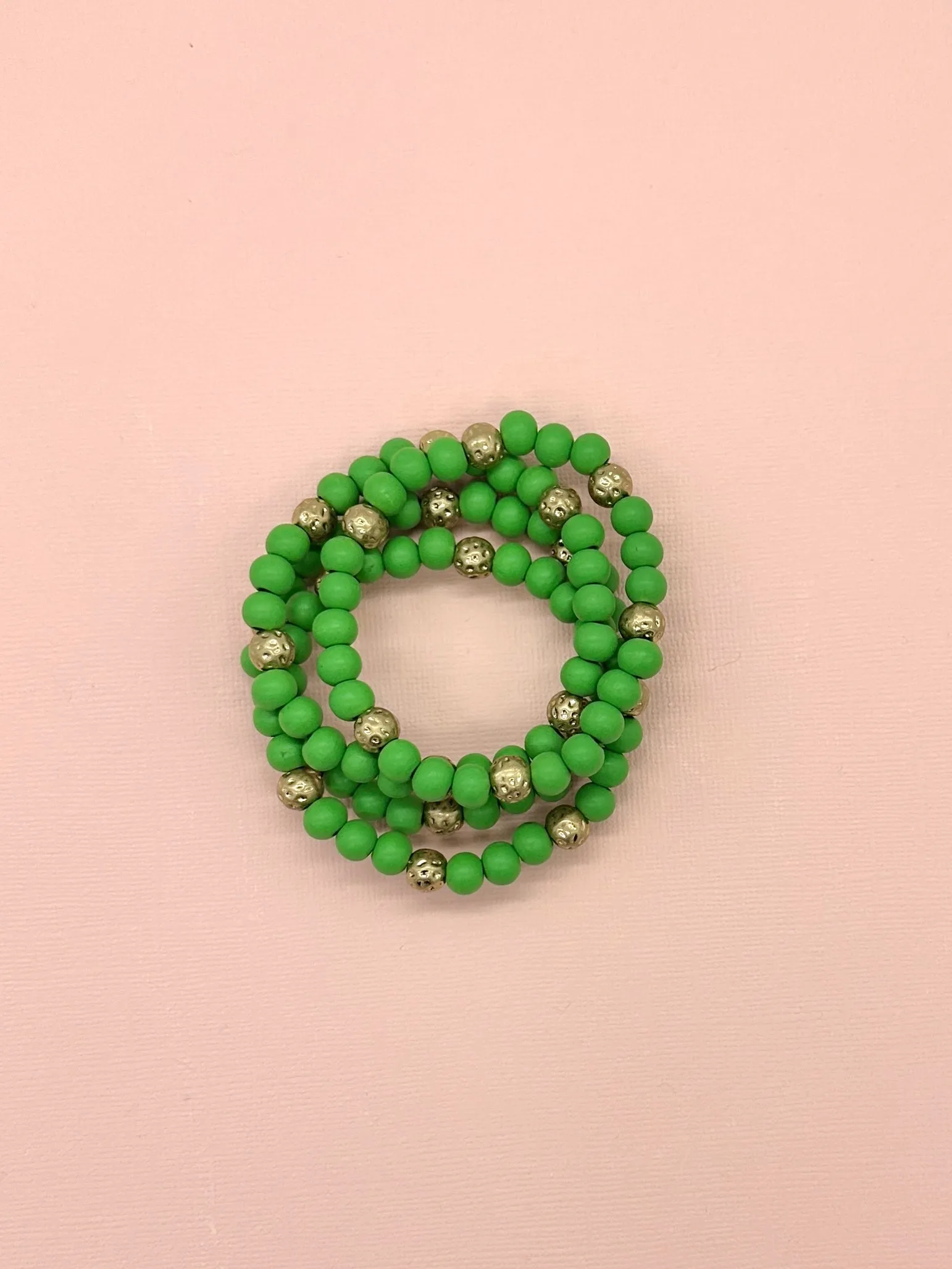 Ayla Green Wooden Bracelet Set