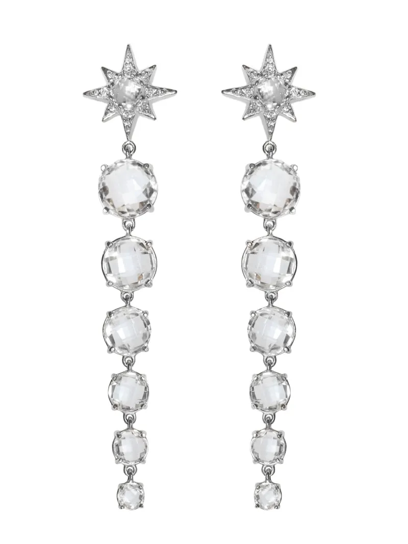 Aztec Long Graduated Starburst Earrings
