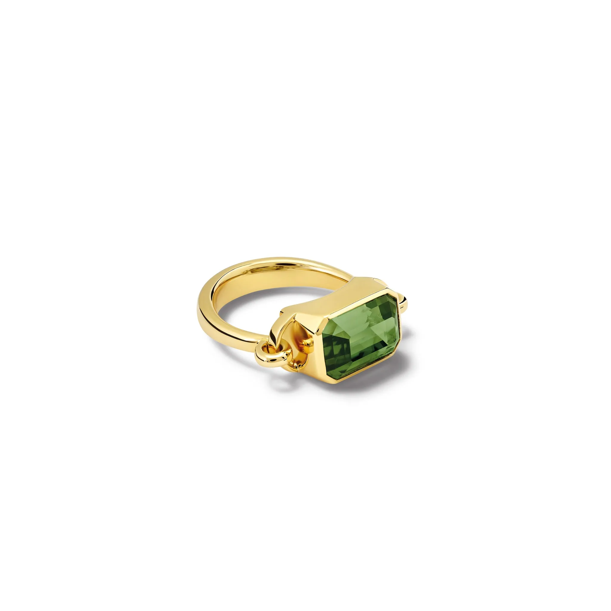 Baguette Ring 18ct Yellow Gold - Green Tourmaline