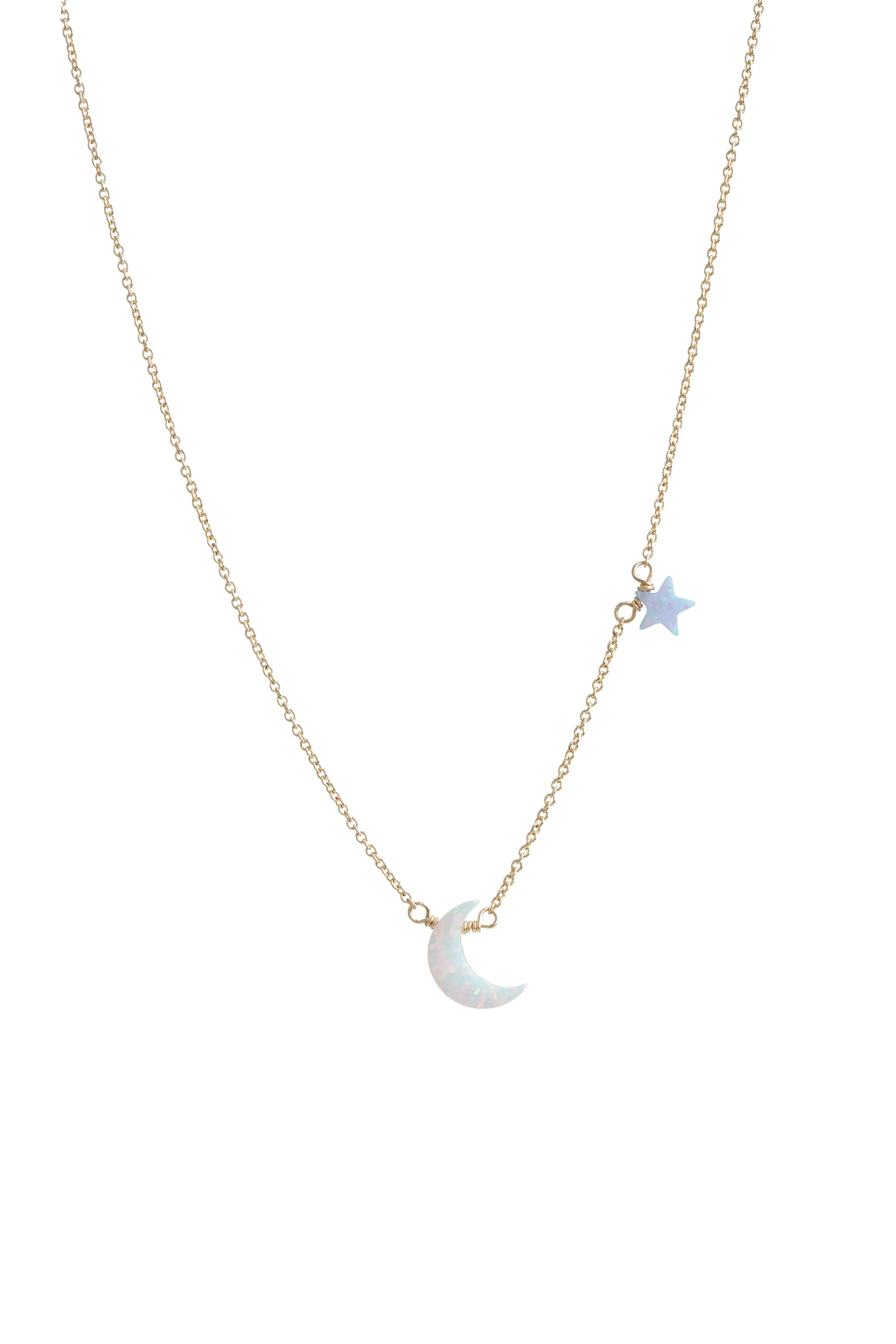 bara boheme | "MOON & STAR" Opal Necklace