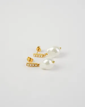 Baroque Bar Pearl Earrings