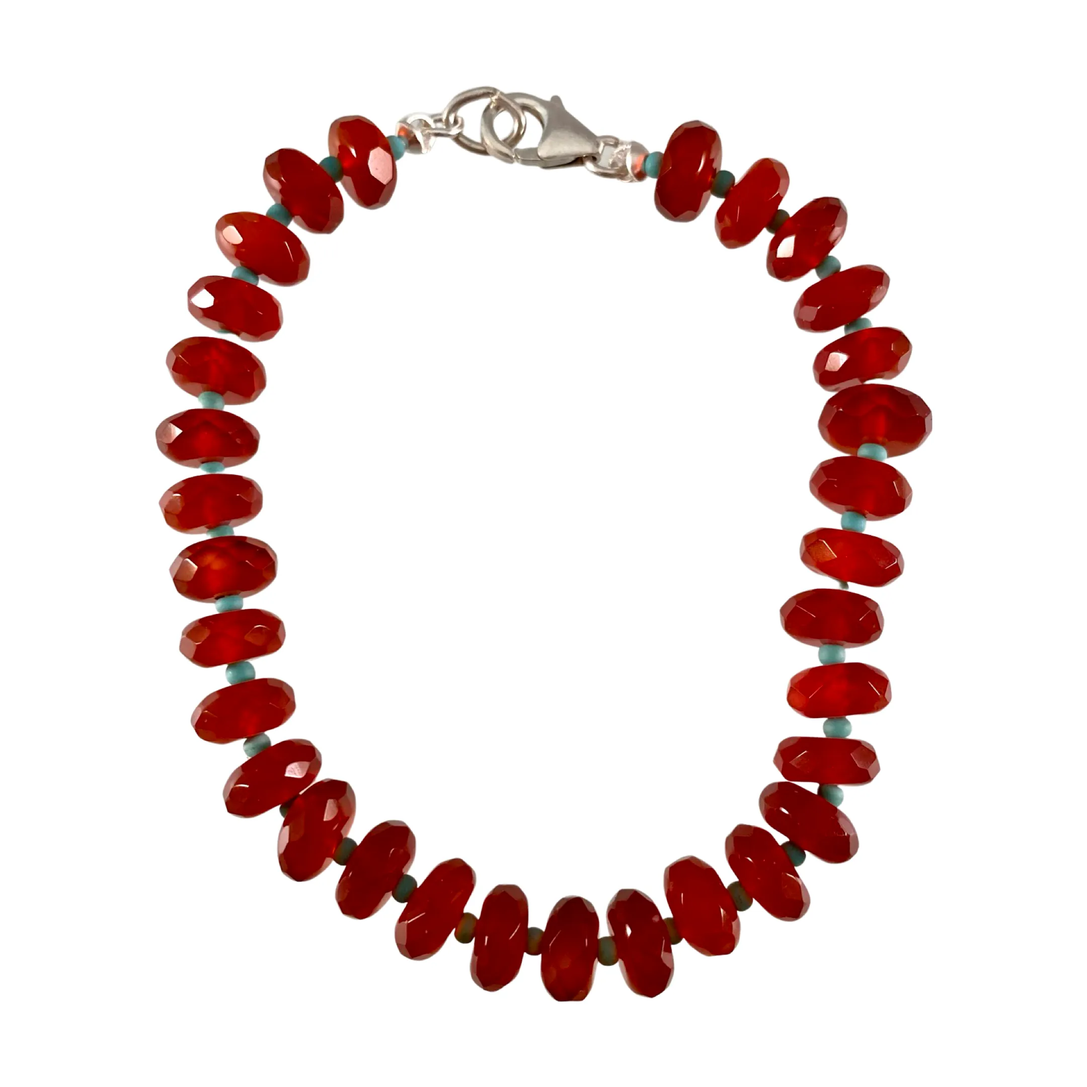 Beaded Chunky Faceted Gemstone Bracelet