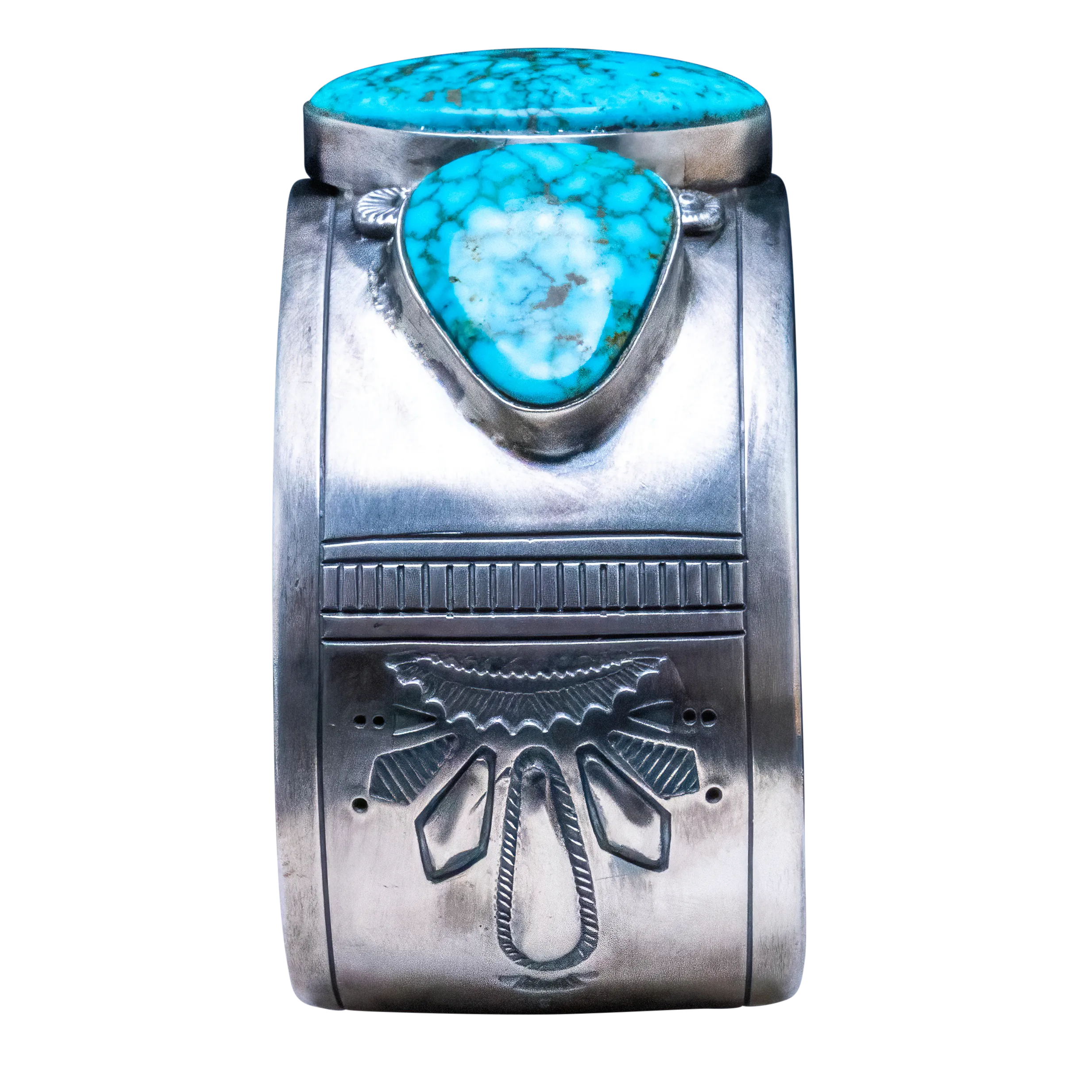 Birdseye Kingman Turquoise Bracelet | Navajo Handmade