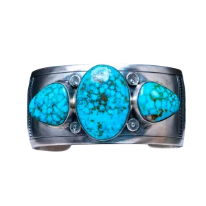 Birdseye Kingman Turquoise Bracelet | Navajo Handmade