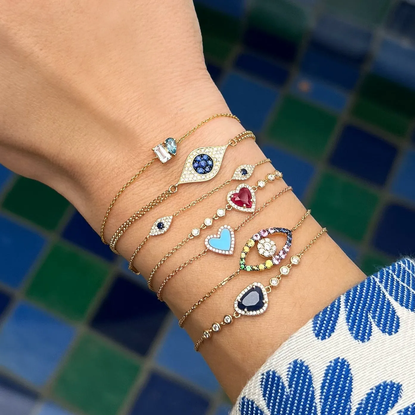 Blue & White Topaz Bracelet