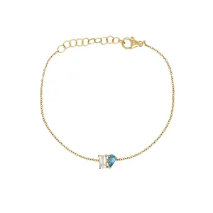 Blue & White Topaz Bracelet