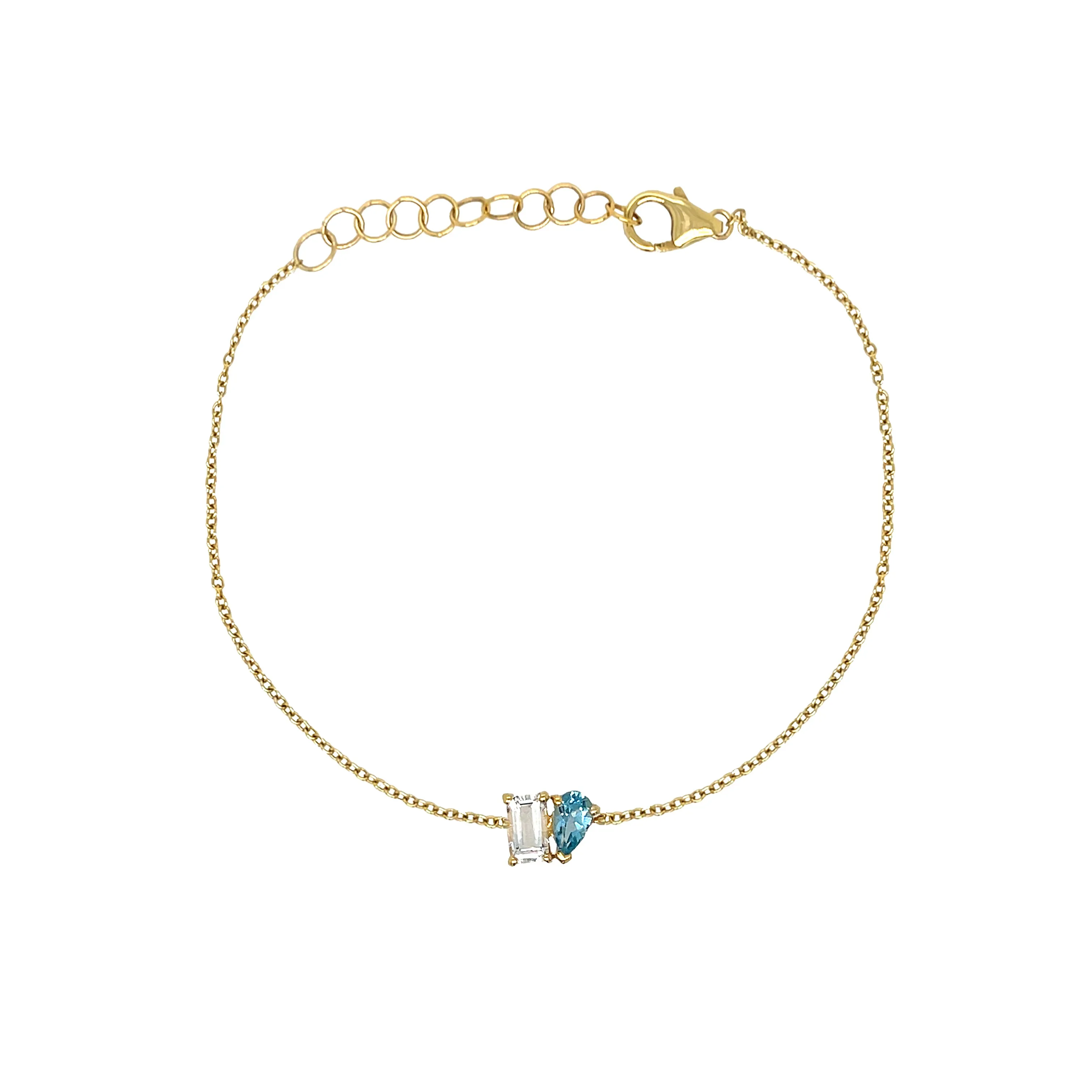 Blue & White Topaz Bracelet