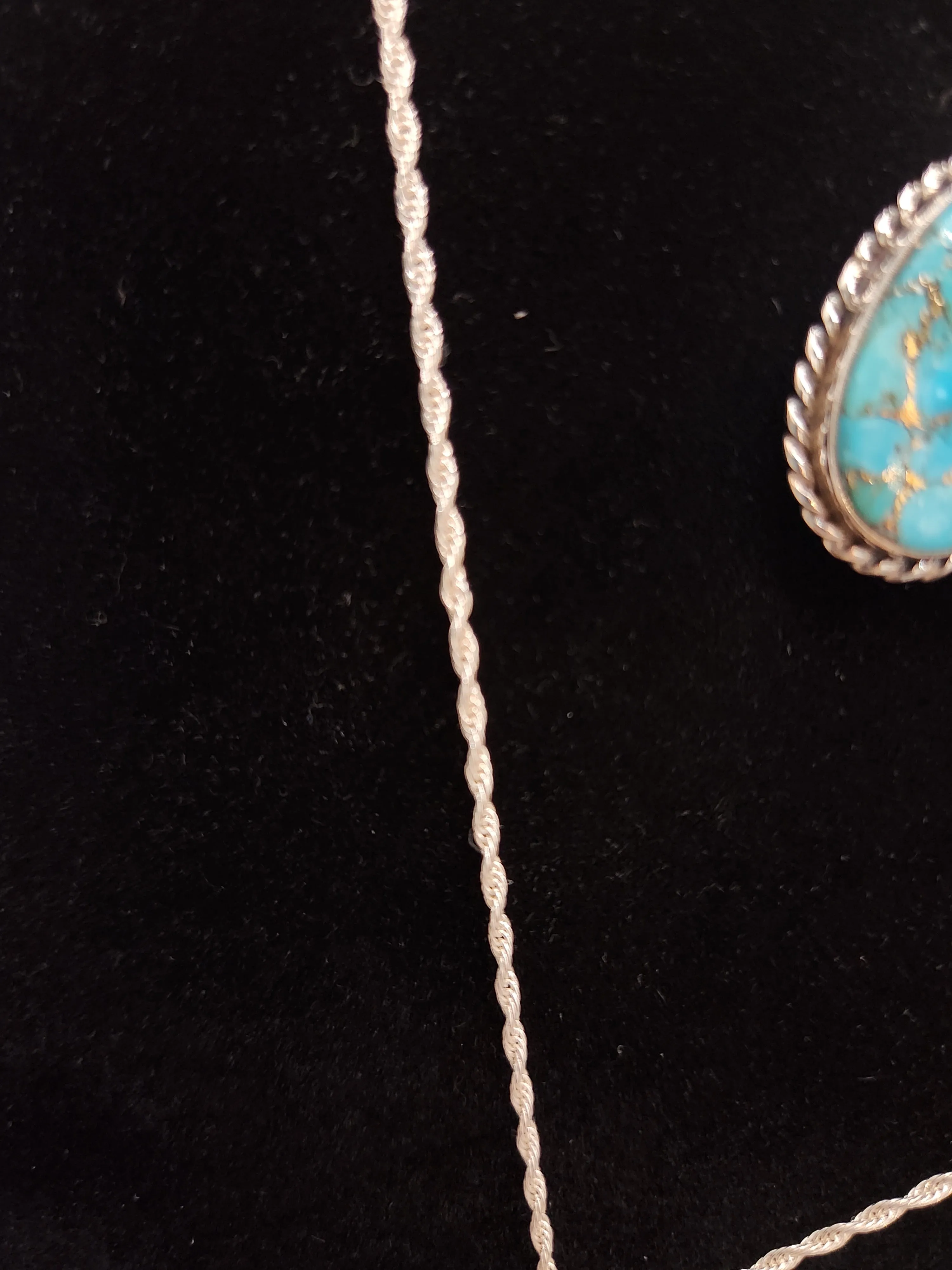 BLUE COPPER TURQUOISE NECKLACE AND EARRING SET